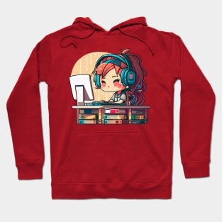 Wired In - Chibi Girl Hoodie